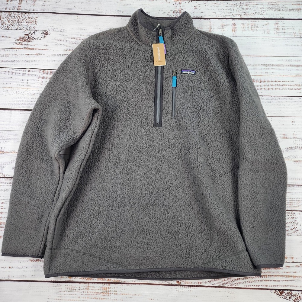 NWT Patagonia Retro Pile Pullover Fleece Mens XXL 22810 Forge Grey Jacket